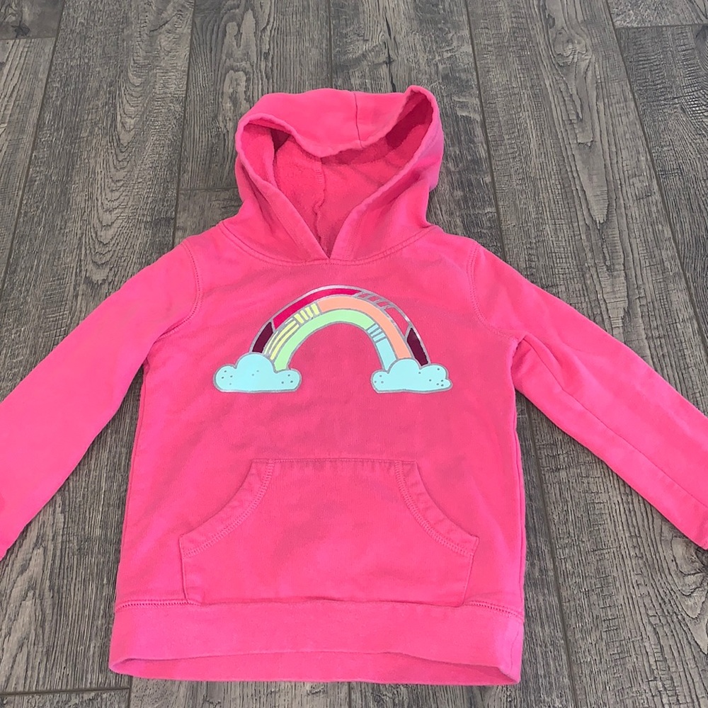 Pink rainbow hoodie xs 4/5